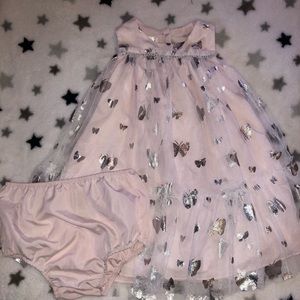 Mesh Pink Butterfly Dress